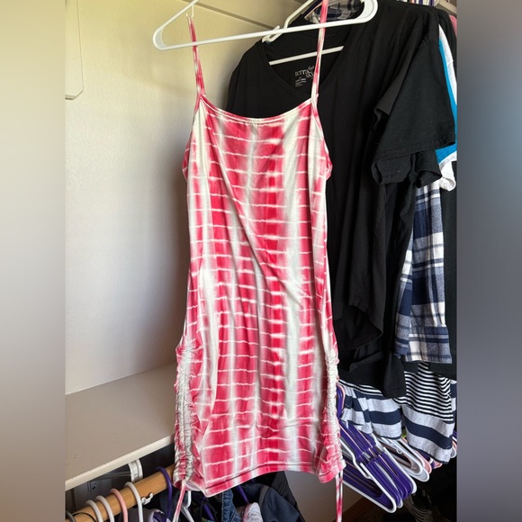 Red and White Mini Dress - Picture 1 of 3